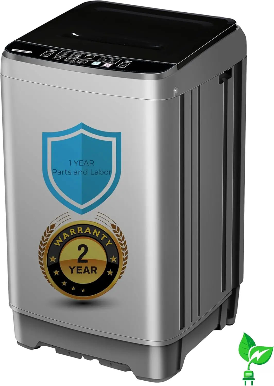 

Portable Washing Machine for Apartments, Homes and Dorms, Space Saving, 10 Wash Cycles, Low Noise, IPX4 with Drain Pump