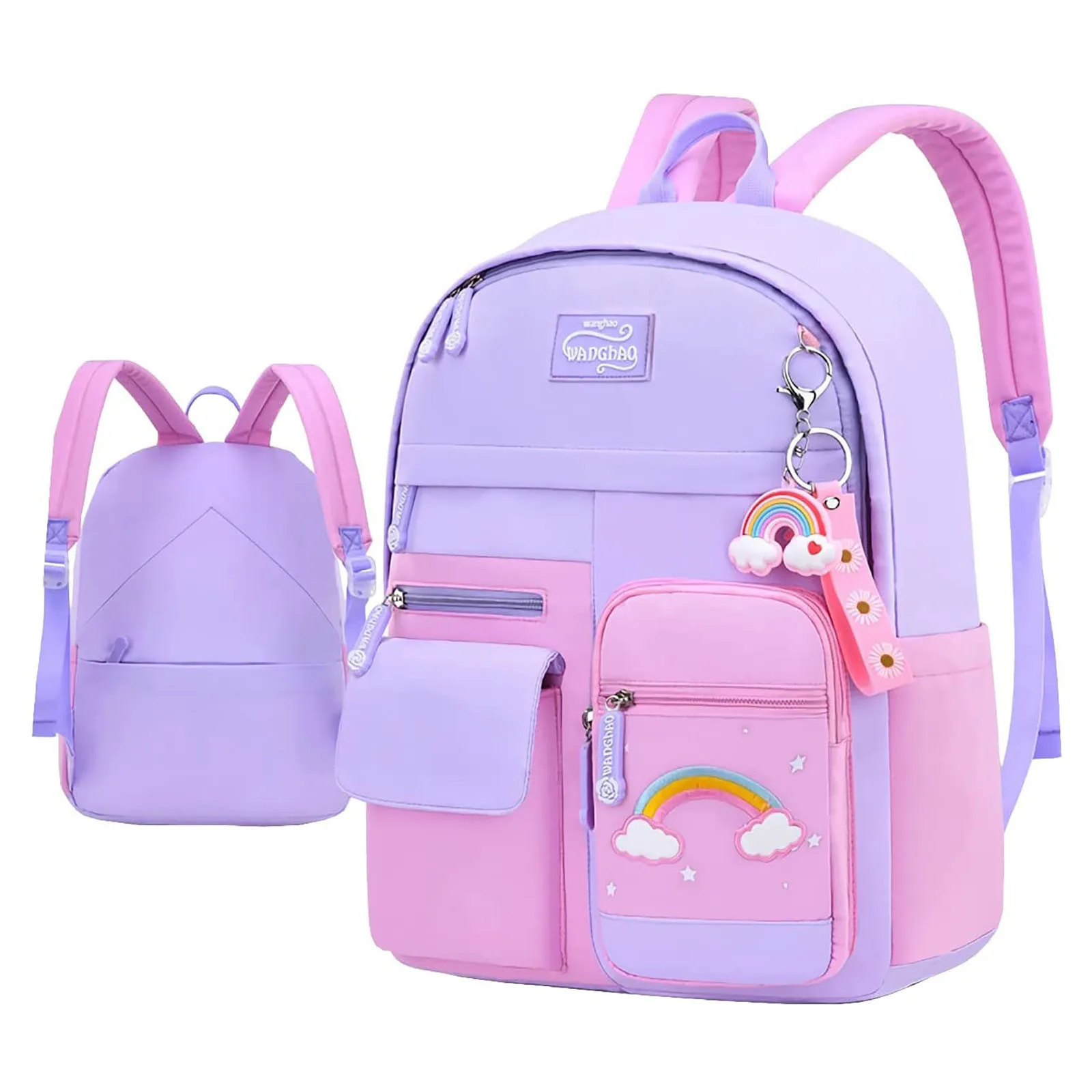 2024 Primary School Backpack Cute Colorful Bags For Girls Princess School Bags Waterproof Children Rainbow Series Schoolbags