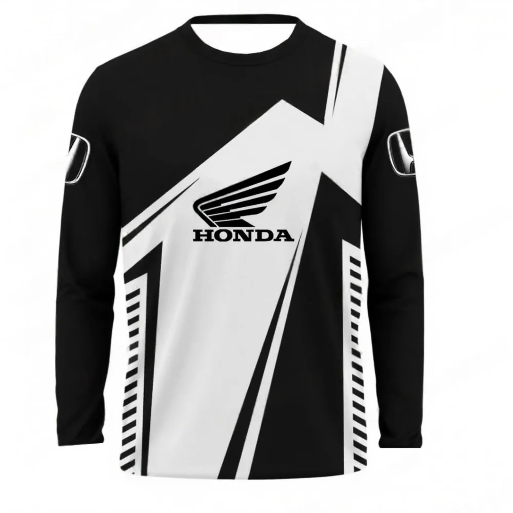 

Мотоциклетный трикотаж Honda с длинными рукавами для гонок и верховой езды, футболка 2026, дышащее снаряжение, внедорожный велосипед, горные приключения