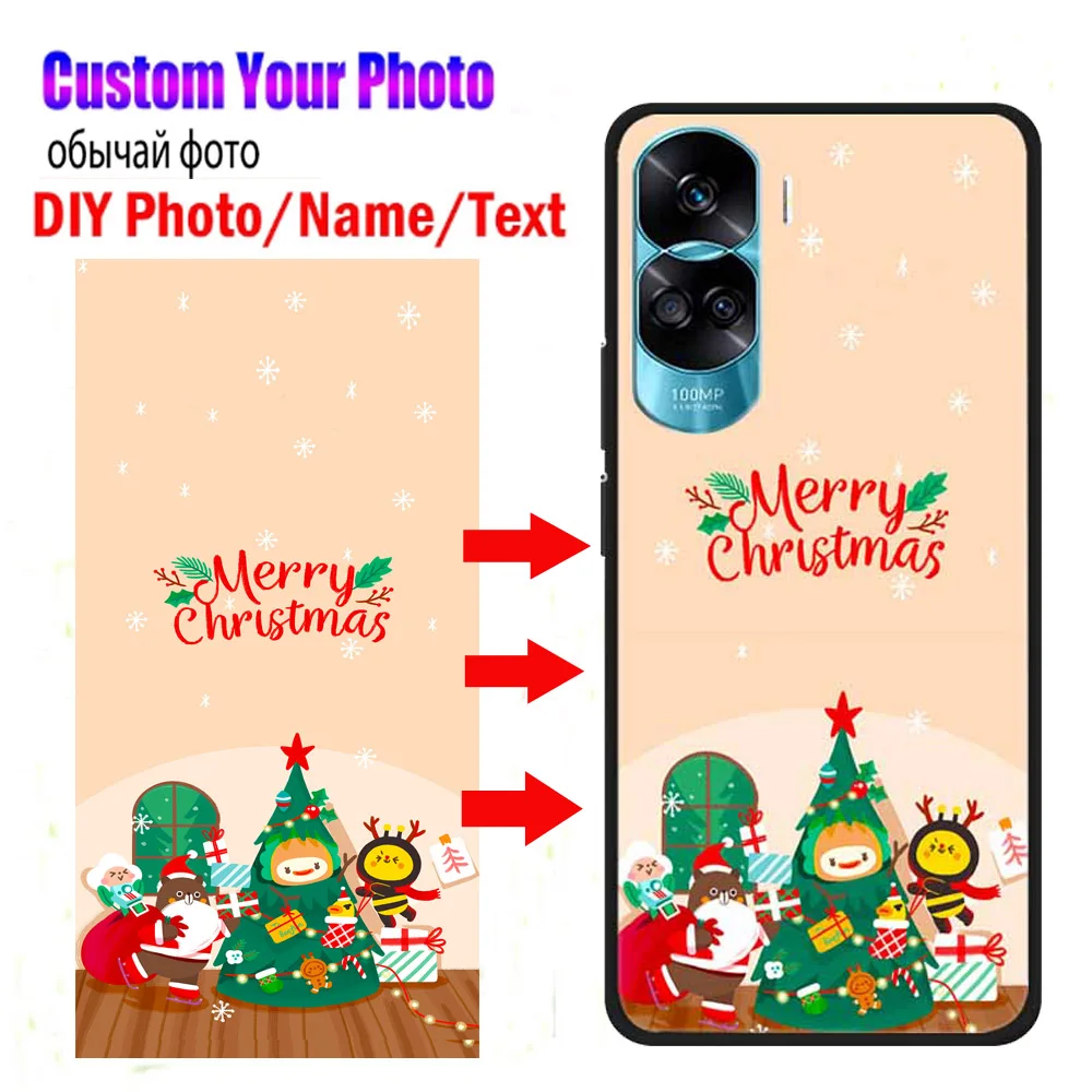 Customized Phone Cover for Honor 90 Lite Case DIY Design Photo Picture Funda For Honor 90 Pro 80 Pro 100 X50i 5G Silicone Coques