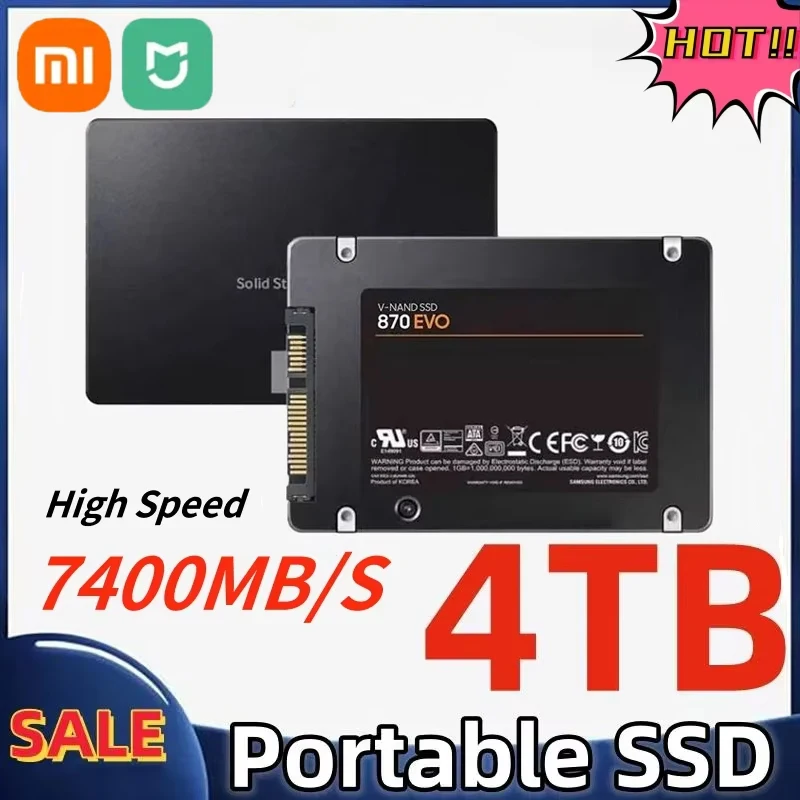 Xiaomi Mijia 4TB SSD External Hard Disk For Internal Hard Drive Sata3 Interface Portable High Speed Solid State Drive For Laptop