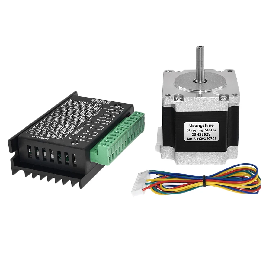 Nema 23 23HS5628 Stepper Motor 57 Motor 2.8A with TB6600 Stepper Motor Driver NEMA17 23 for CNC and 3D Printer Part Parts(8.0MM)