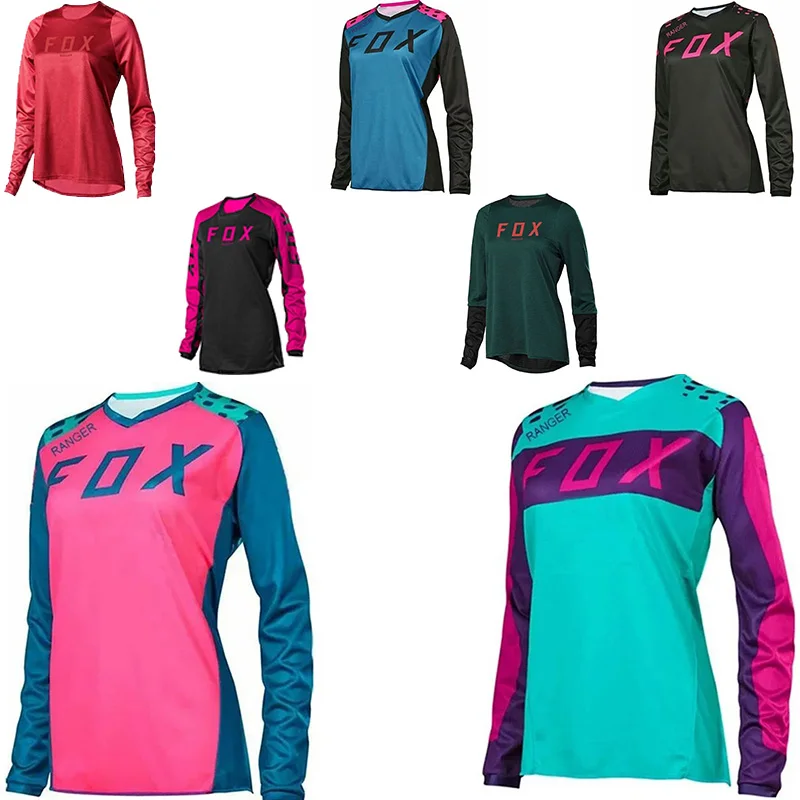 

2024 WOMEN Downhill Jerseys Hpit Fox Mountain Bike MTB Shirts Offroad DH Motorcycle Jersey Motocross Sportwear Clothing Bike