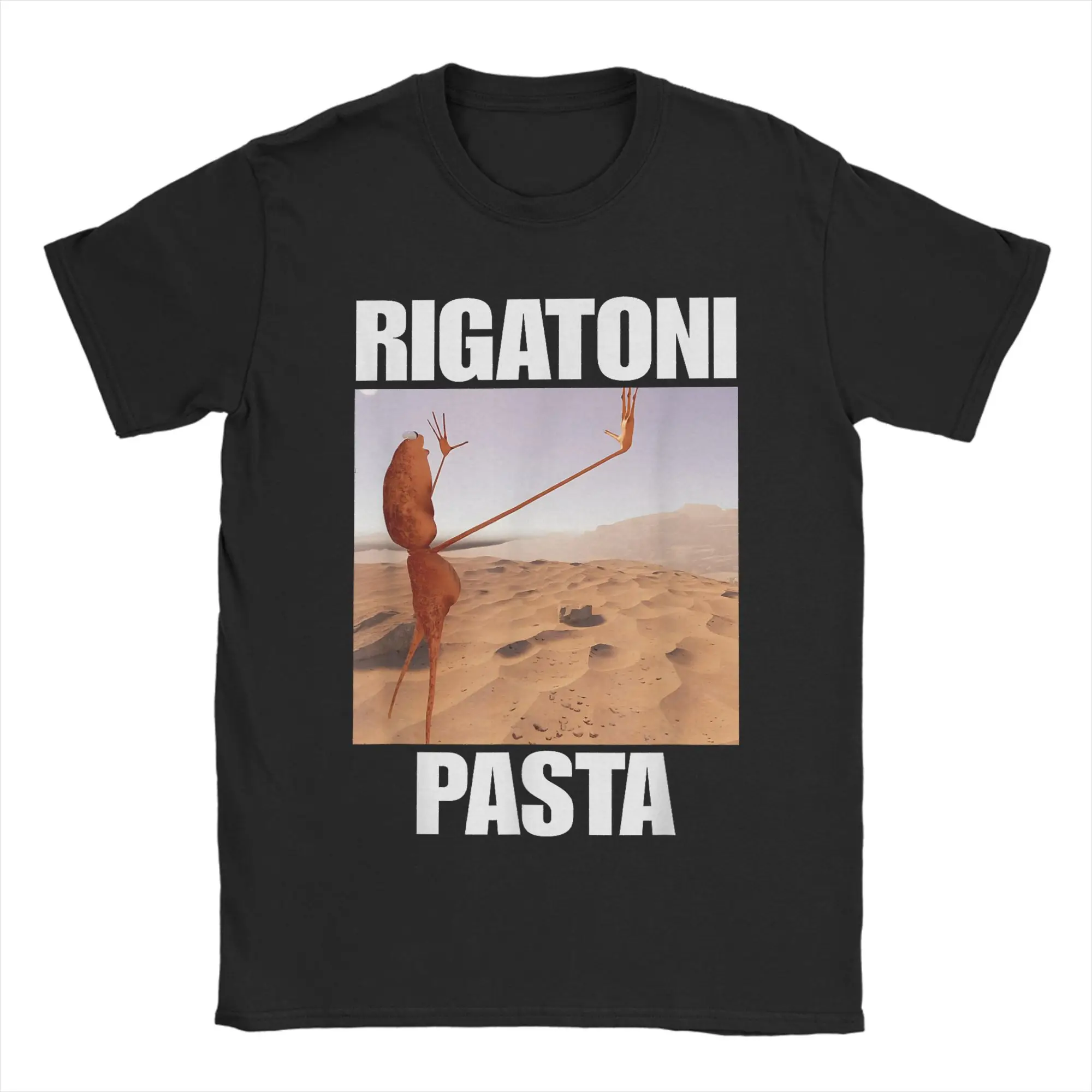 رهيبة ماركوس الدودة ريجاتوني المعكرونة تي شيرت الرجال الجولة الرقبة القطن تي شيرت قصير الأكمام تيز هدية الملابس #1