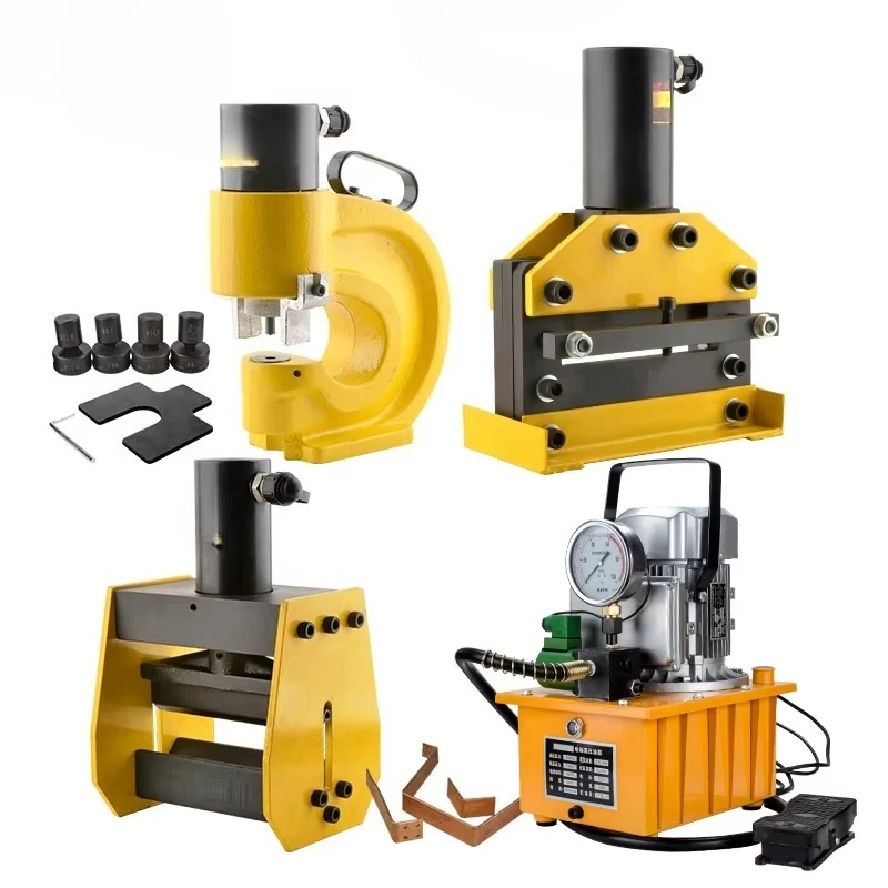 

Three-in-one multifunctional copper bus punching and bending cutting machine 200mm * 12mm