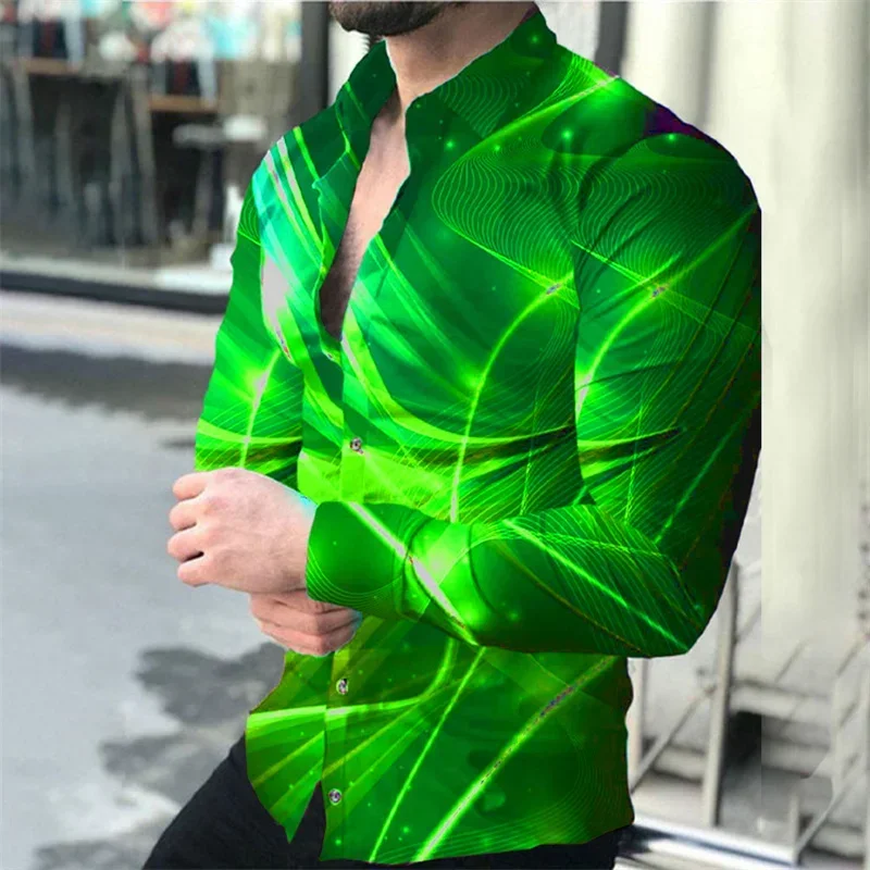 Camisa de moda de lujo para hombre, camisa con diseño de diseñador, rosa, rojo, azul, HD, suave y cómoda, talla grande, 2024