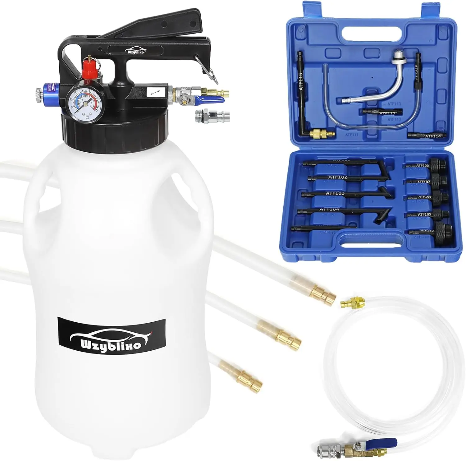 

10L Automatic Transmission Fluid Pump and Extractor with Adapters and Hoses for ATF Systems