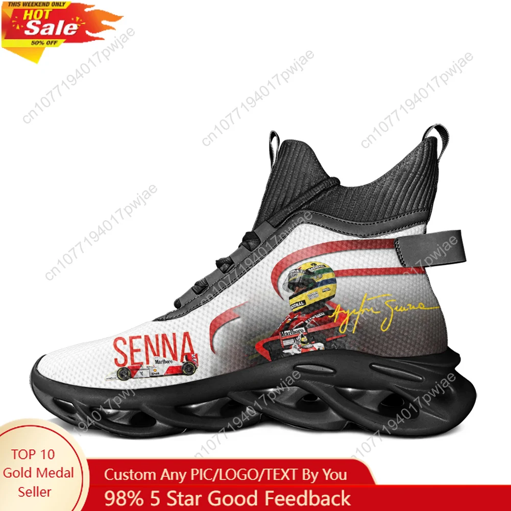 アイルトン・セナレーシンググラフィックスハイトップフラットスニーカー男性女性ハイキングスニーカー旅行登山靴ランニングシューズ