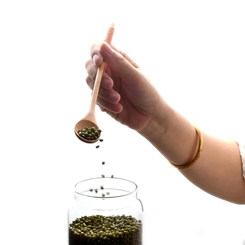 ملعقة شاي خشبية ملاعق قهوة طويلة ملعقة صغيرة مجموعة الخشب العسل ملعقة الحلوى/ الحلويات القهوة شرب النمام ملاعق صغيرة أدوات المائدة #3