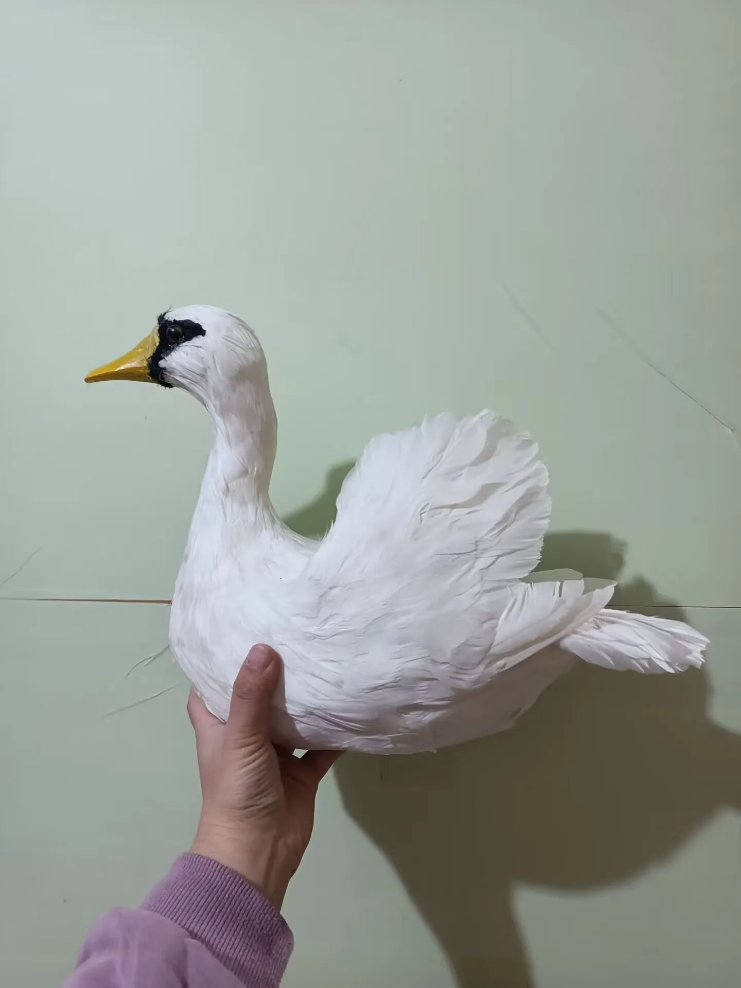 

new foam and feather swan model garden home decoration gift about 35cm a2790
