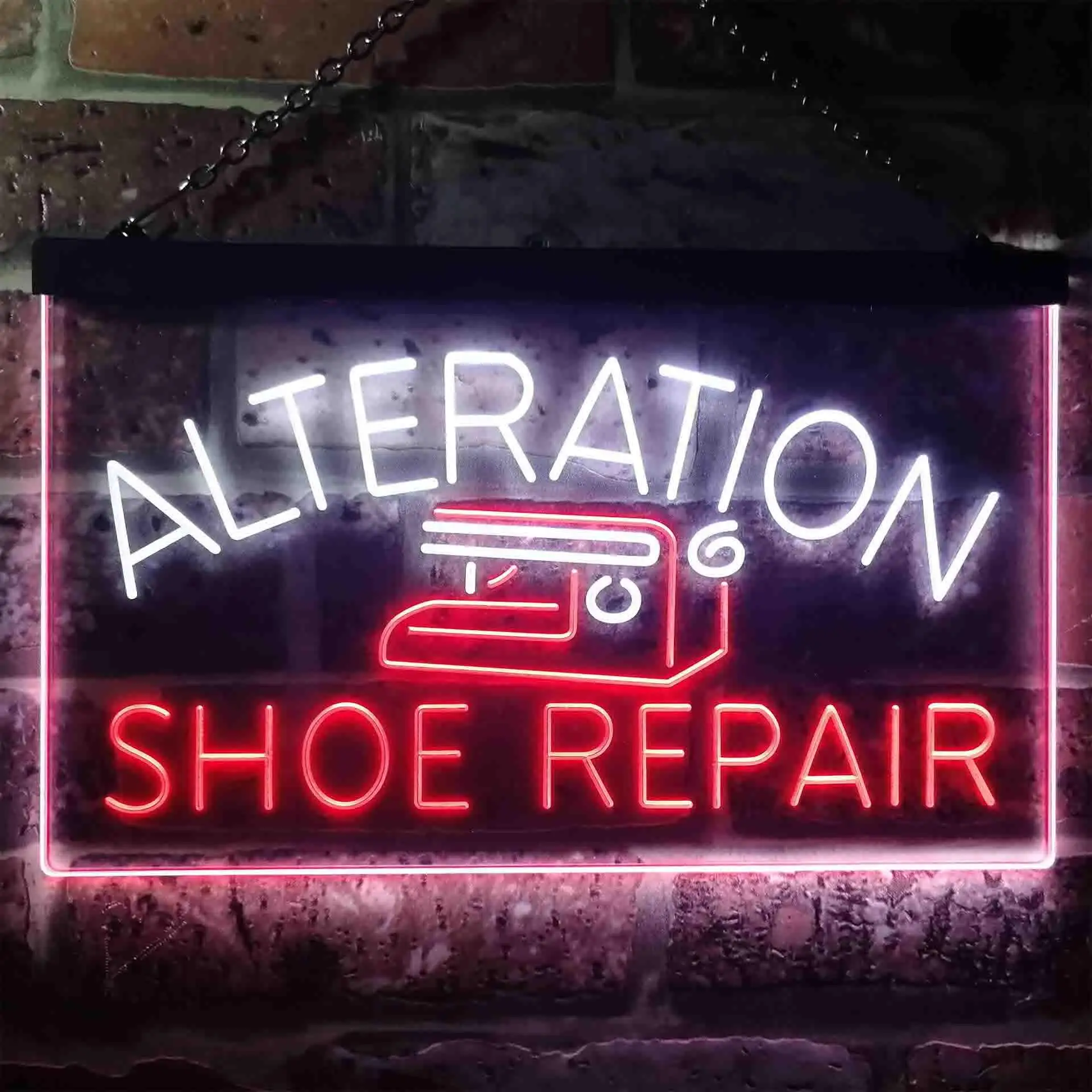 Alteration Shoe Repair Dual Color Led Neon Sign st6-i3501