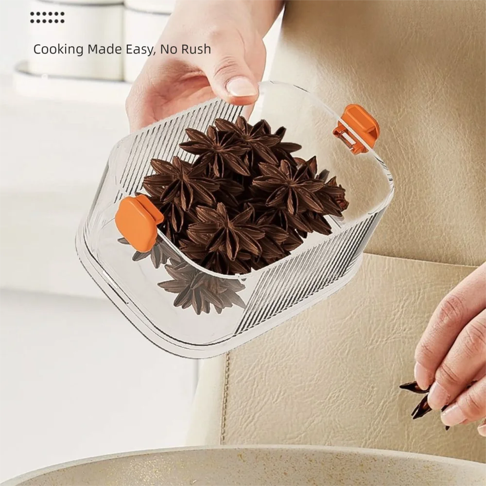 

New Transparent Sealed Can Airtight Moisture Proof Spice Jars Snack Candy Storage Tank Home
