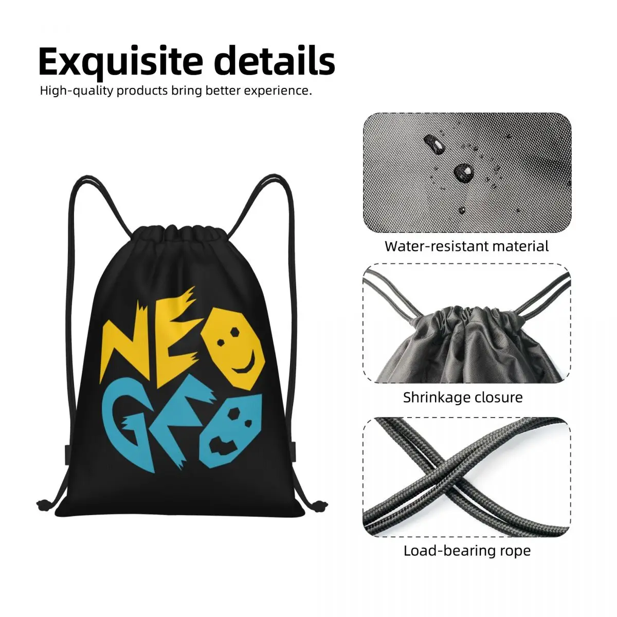 Neogeo Arcade Kordel zug Taschen Männer Frauen tragbare Sporthalle Sackpack Shopping Storage Rucksäcke