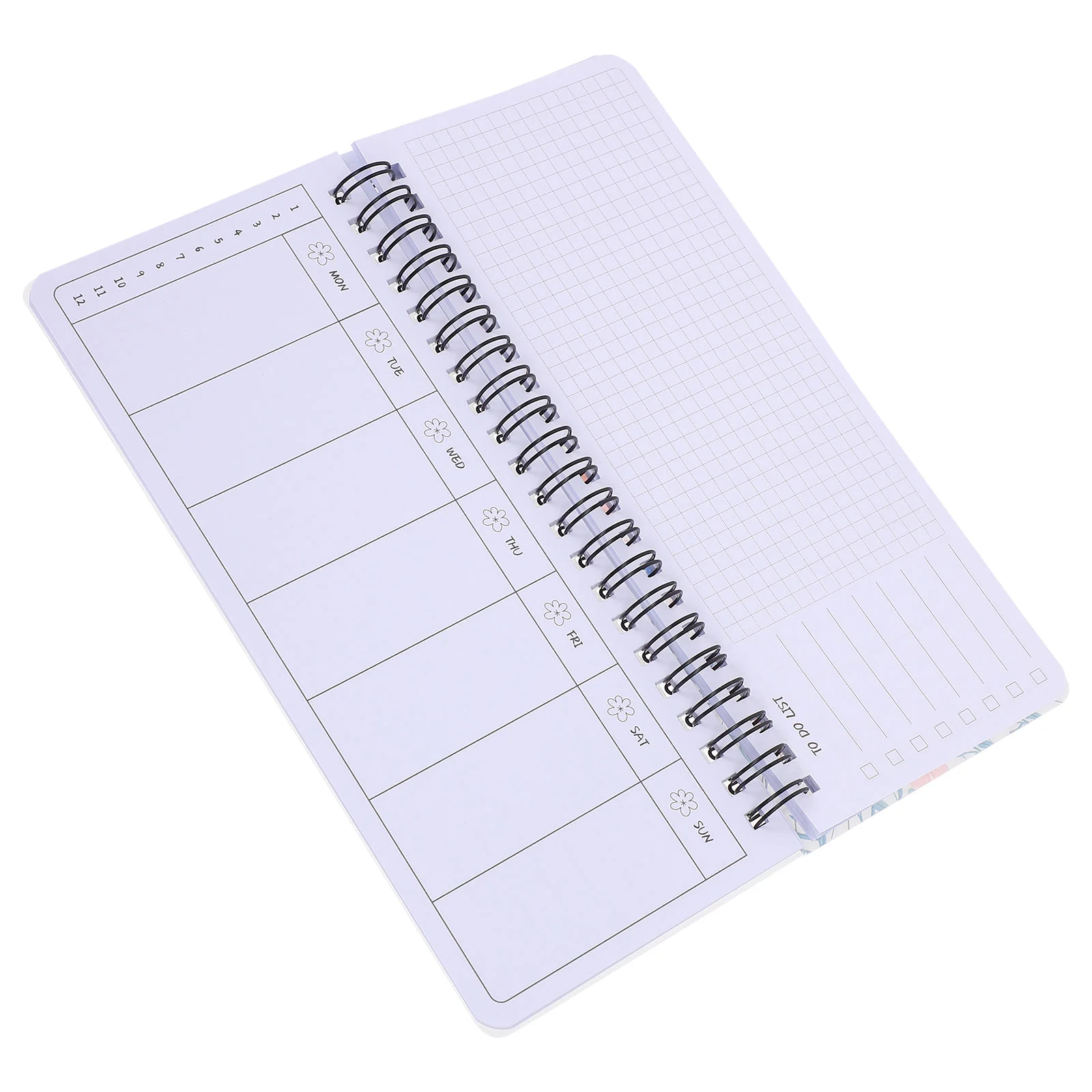 Tearable Weekly Planner Portable Coil Flip-Up Notepad (Garland Planner) Scrapbook Paper Organizer Student Supply Calendar