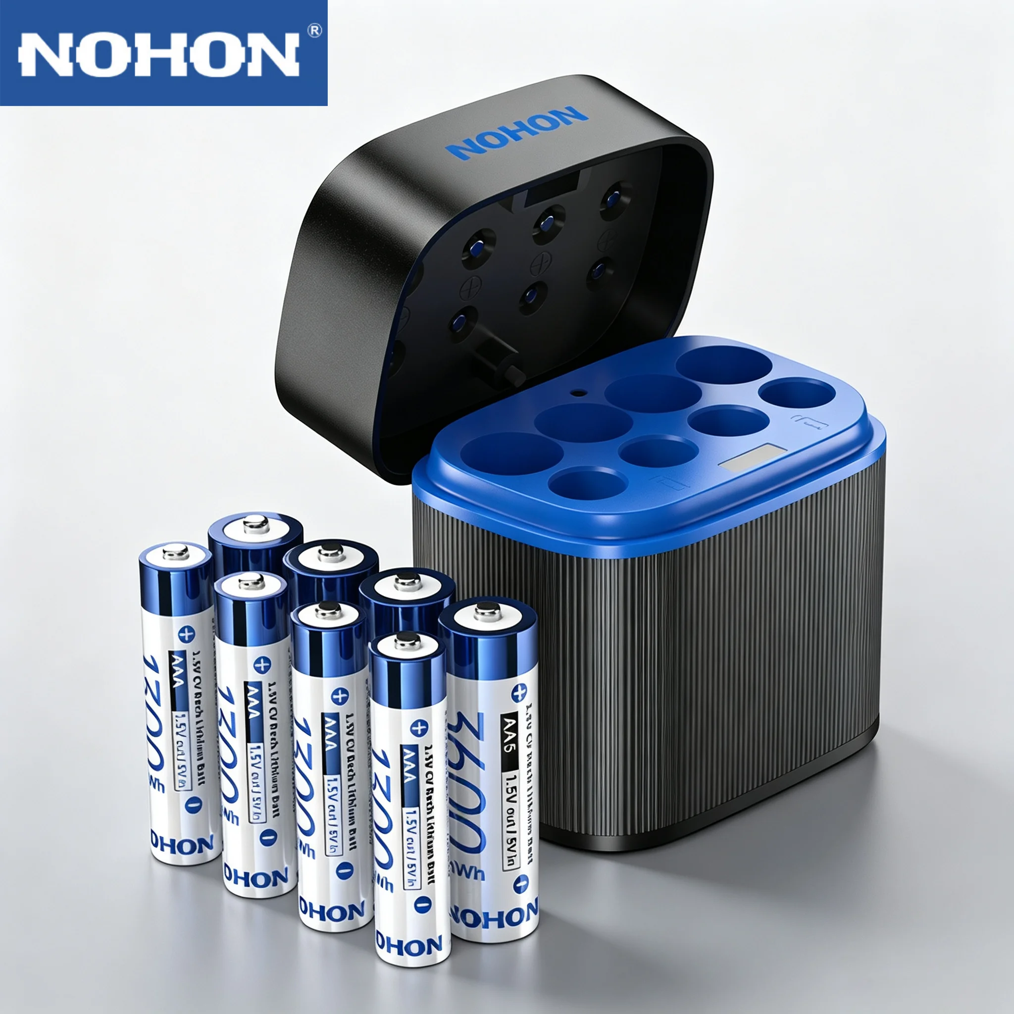 NOHON Rechargeable Battery AAA 1300mWh/AA 3600mWh 1.5V for Toy Game Console Mouse Remote Control Doorbell Blood Pressure Monitor