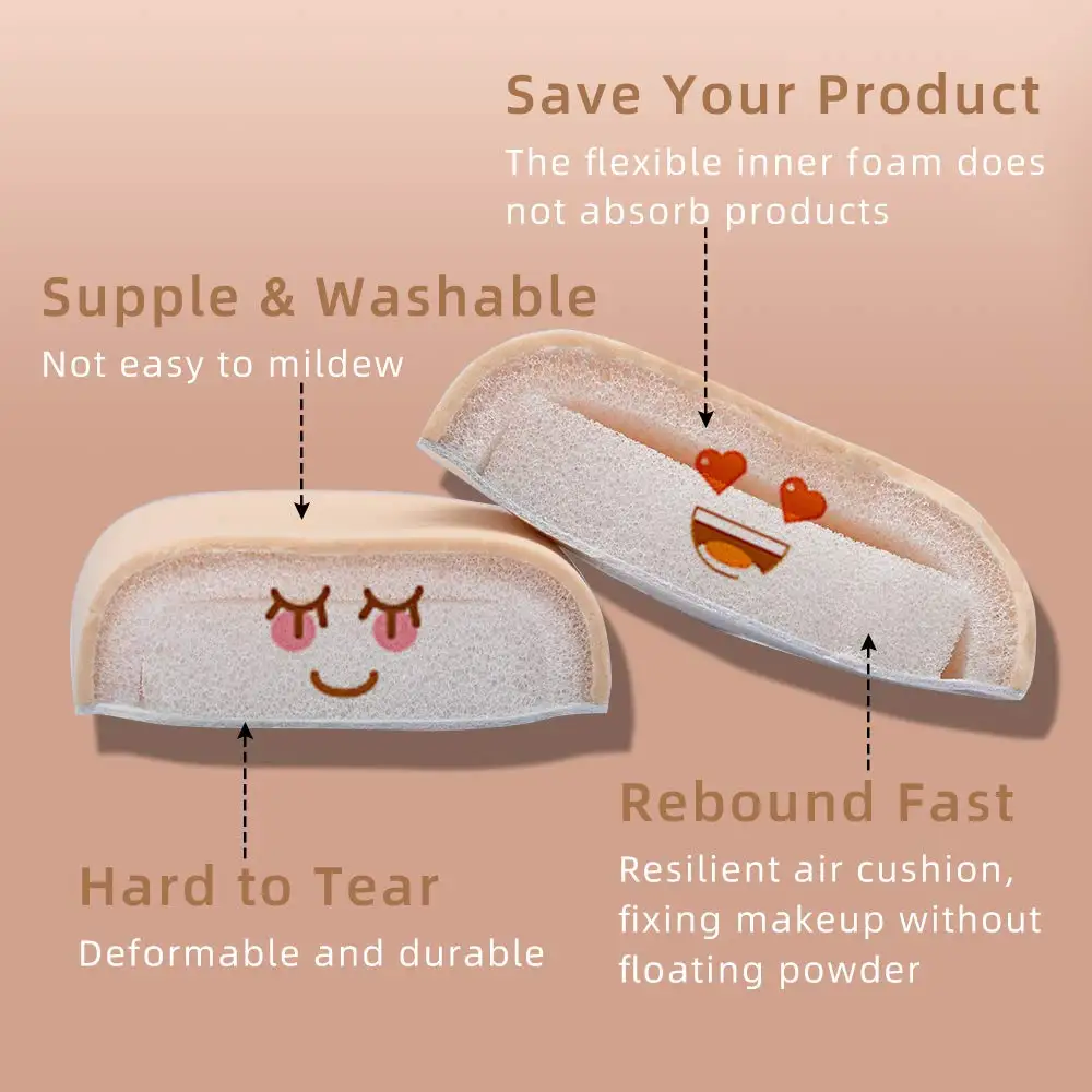 3 sztuki na sucho na mokro do użytku kosmetyczny makijaż puff gąbka poduszka puff do podkładu puder miękkie i słodkie