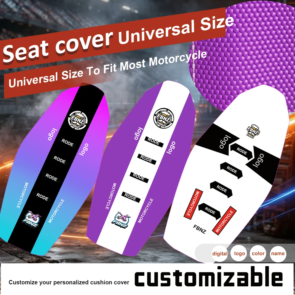 Thickened Wearproof Sunproof Leather Seat Cover Custom Universal Cushion Cover Replacement For Motocross Off Road Motorcycles