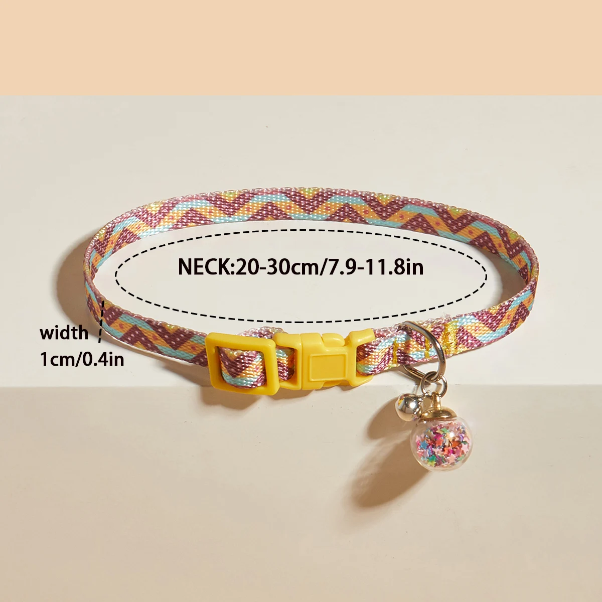 Nur süßes Katzenhalsband für Kätzchen und Welpen, Haustierhalsband mit Anhänger, Glocken, bedrucktem Muster, trendigem, verstellbarem, dekorativem Halsring – Detail 10