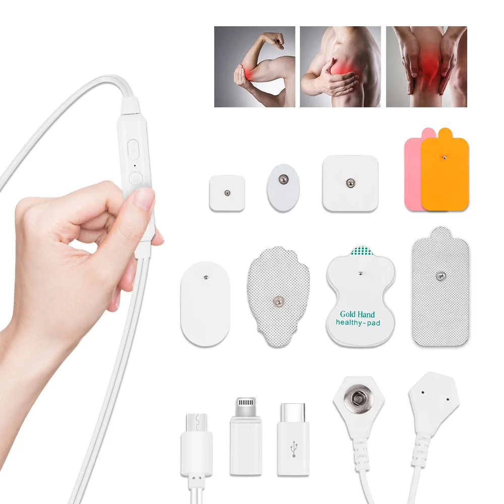 Portable Mini Tens Mobile Phone Control Pulse Body Massager EMS Muscle Stimulator Acupuncture Electrostimulation Therapy Machine