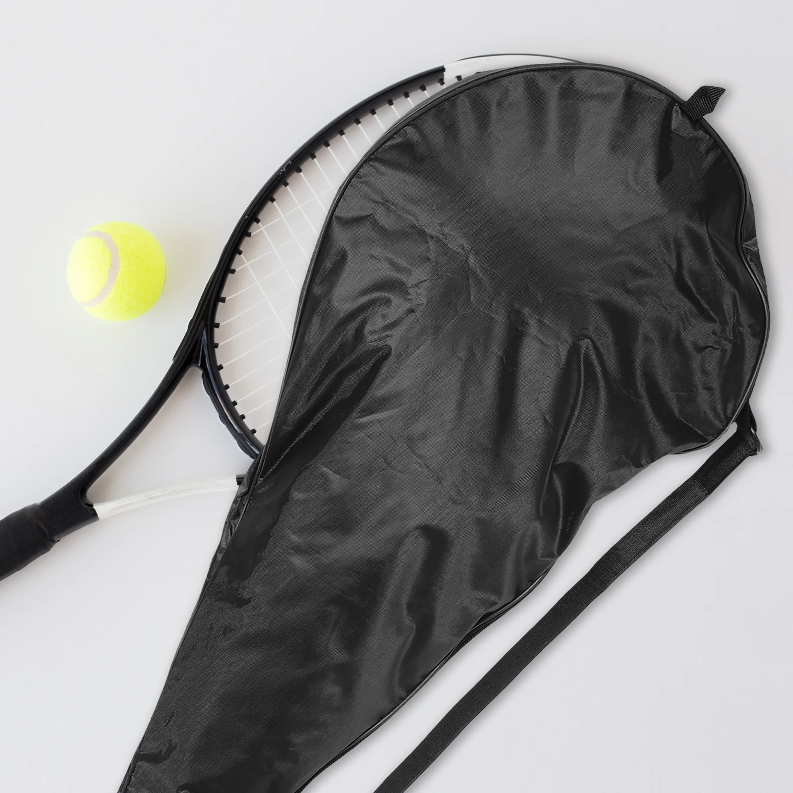 

1pc Tennis Racket Bag Oxford Cloth Portable Shoulder Design Sturdy Storage For Tennis Pickleball Kids Adults Sports Equipment