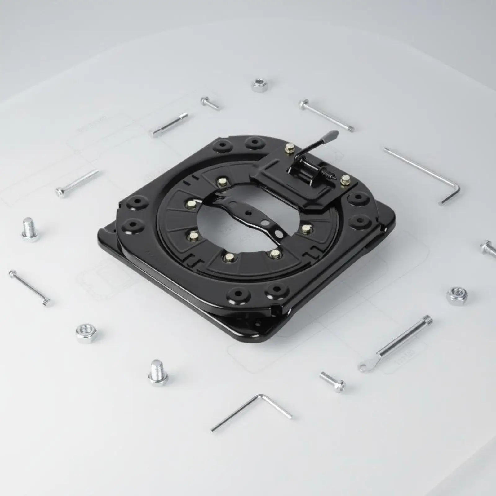 Steel Seat Swivel Base 360 Rotator for Vehicle Interior Modification with Smooth Turning for RV Camping