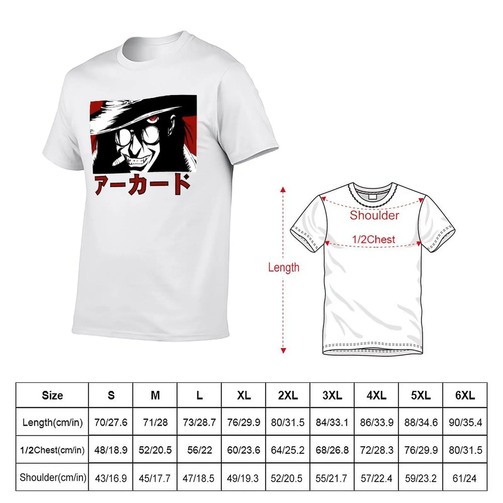 Alucard Hellsing T-Shirt man t shirt heavy cotton man t shirts cotton cotton t shirts high quality T-shirt