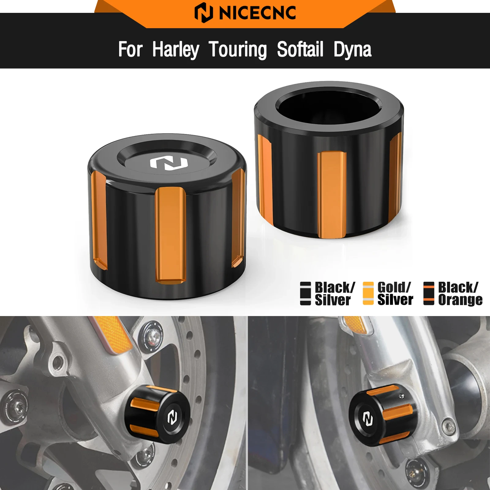 

For Harley Street Glide FLHX 2009-2023 Front Axle Nut Cover Road King FLHR Road Glide Special FLTRX FLTRXS Low Rider ST Fat Boy