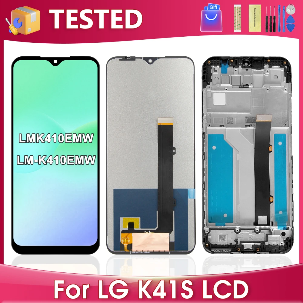 6.55''For LG K41S LMK410EMW LM-K410EMW LM-K410 LCD Display Touch Screen Digitizer Assembly Replacement For LG K41S