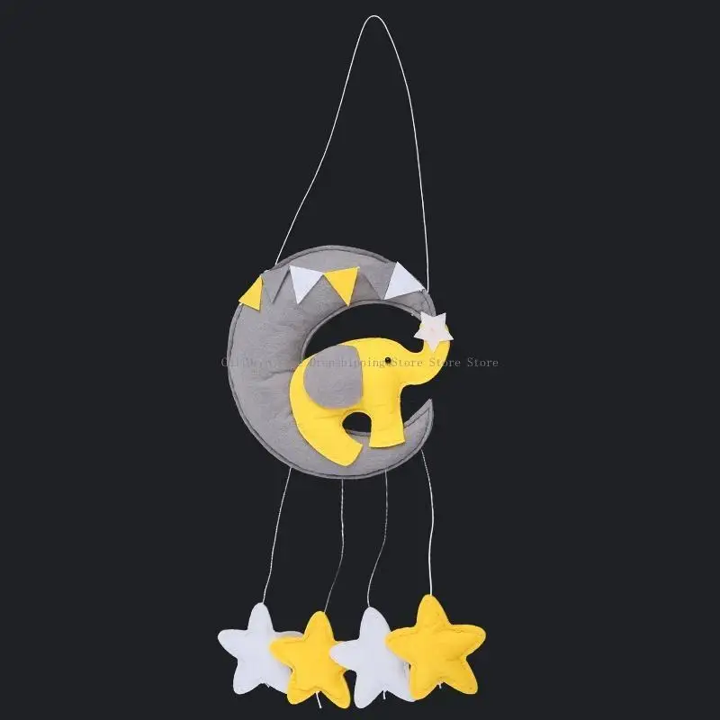 Baby Crib Non-woven Moon Stars Wind Kids Room Ceiling Mobile Hanging Decorations Shower Gift