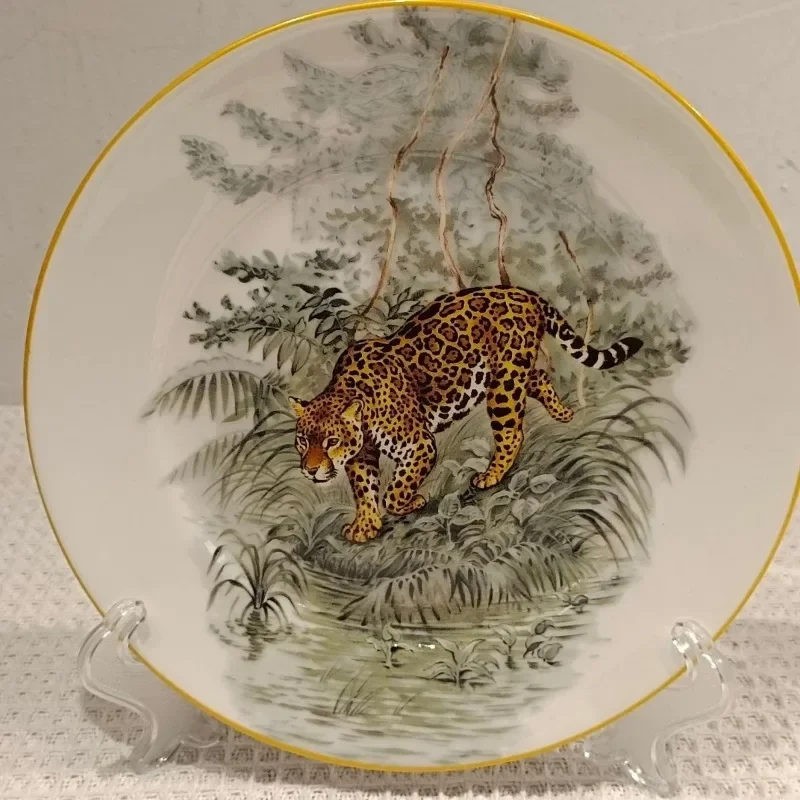 Europe Luxury Decorative Forest Animals Plates Porcelain Serving Dinner Plate Fruit Tray Jungle Ceramic Dish Kitchen Decor Box