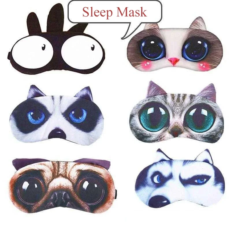 Cartoon Eye Cover 3D Anime Sleeping Eye Mask Cute Kids Sleep Mask Eye Blindfolds Travel Eyes Band Shade Rest Eyepatch 1pcs