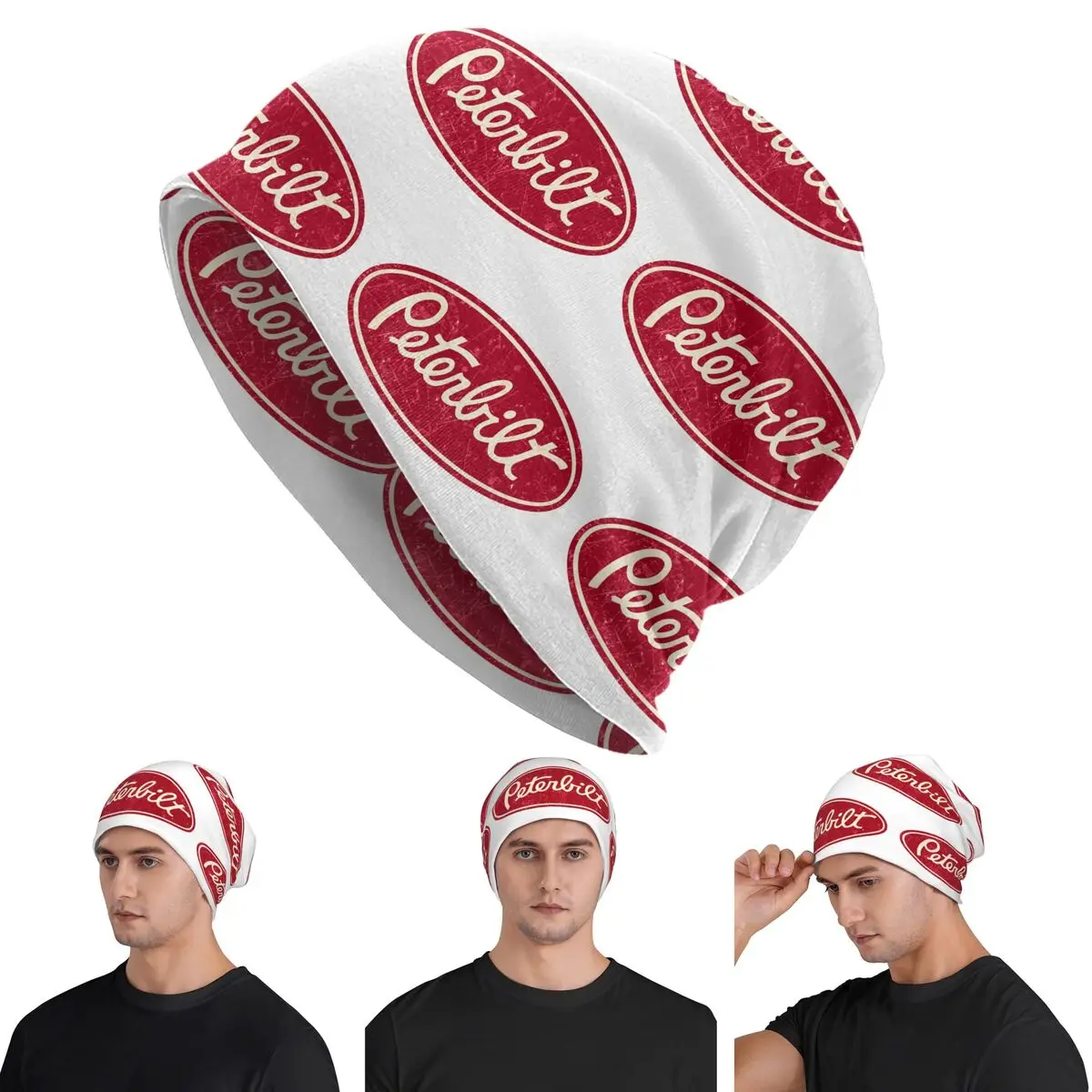 Peterbilt Truck Racing Vintage Warm Knitted Cap Hip Hop Bonnet Hat Autumn Winter Outdoor Beanies Hats for Unisex Adult
