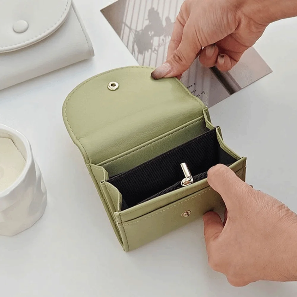 New Ultra-thin Short Wallet Small Multi Color Coin Purse Storage Bag Women's