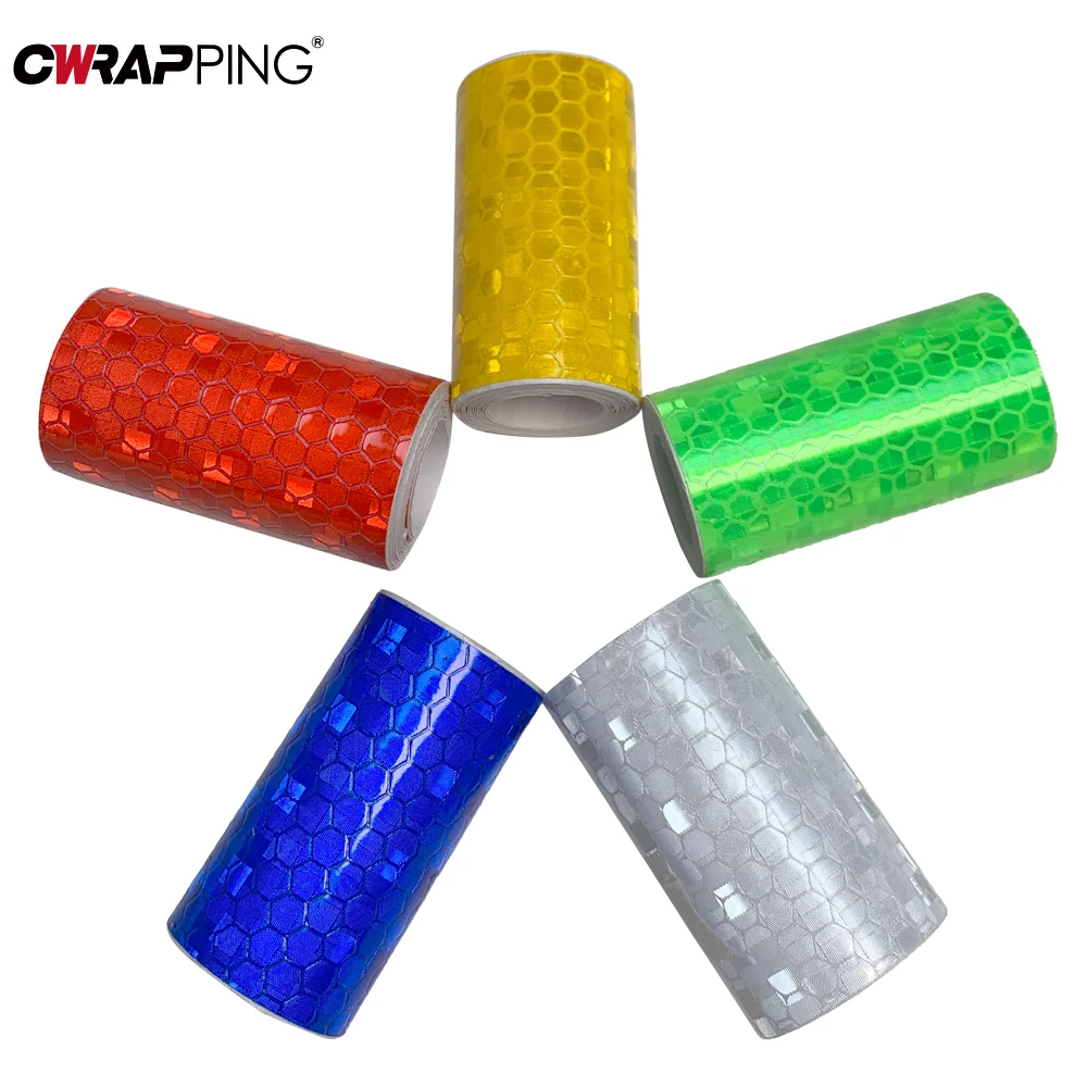 5cmX3m Car Safety Warning Tape Night Bicycle Motorcycle Self-adhesive Reflective Visibility Sticker Body Tape Auto Accessories