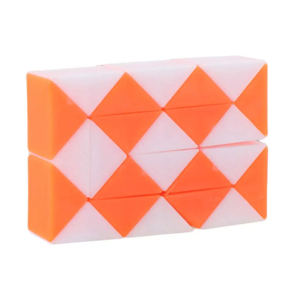 Folding Magic Snake Cube Detachable Special Shape 24 Speed Magic Snake Ruler Transformable Cube Multi-color