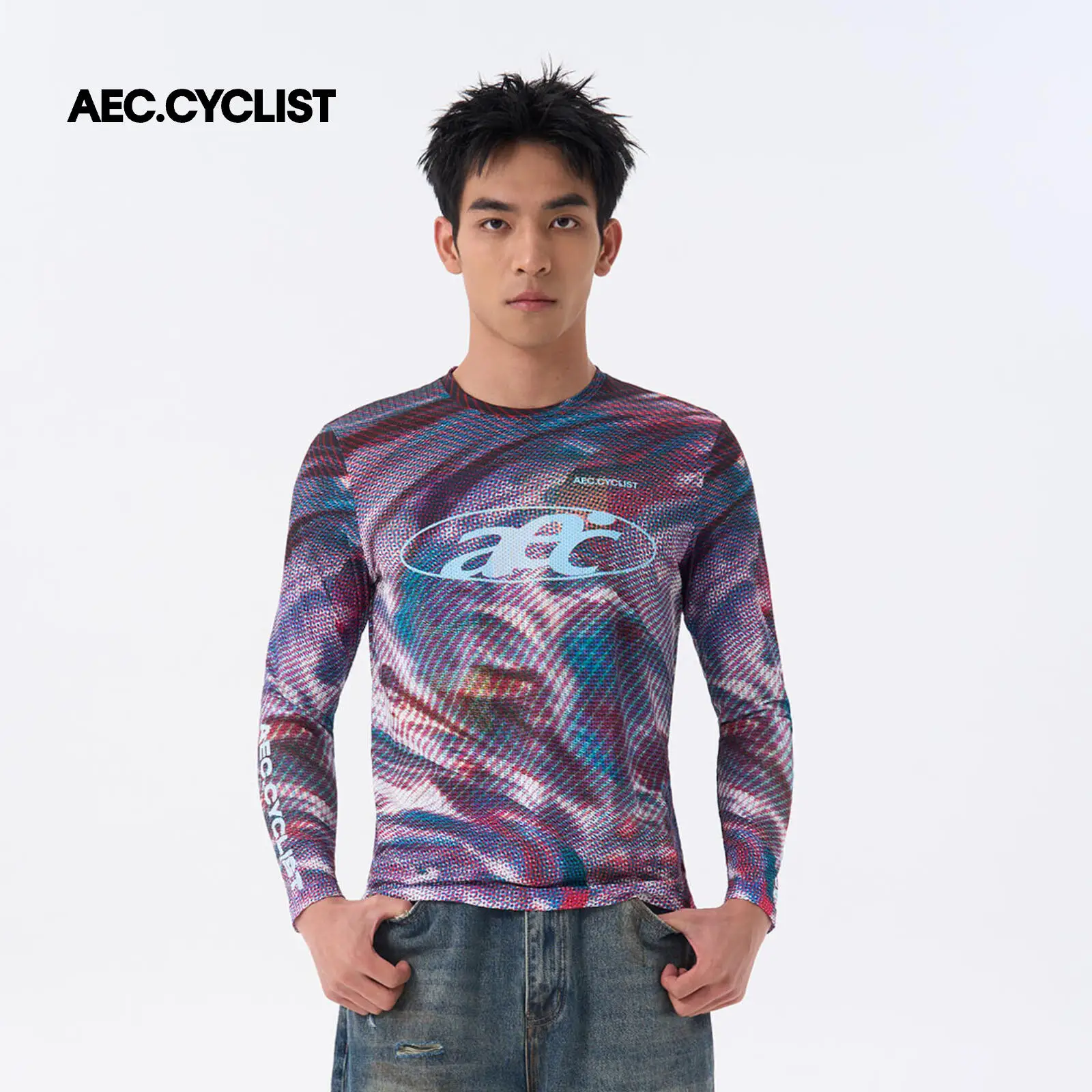 AEC CYCLIST Men's Quick Drying Spring Cycling Jersey Oversized