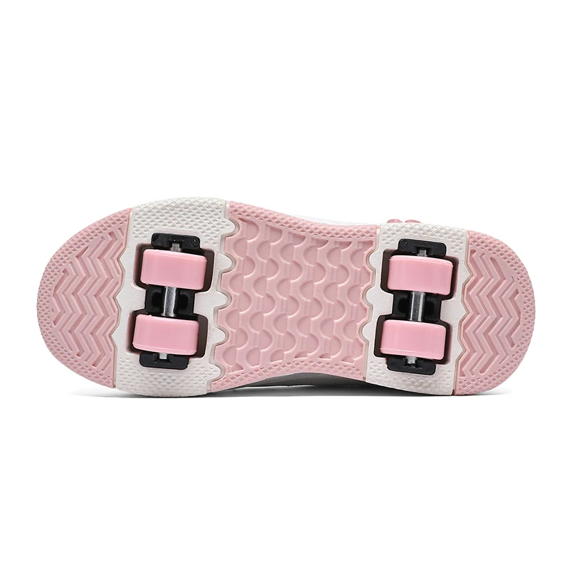 HeelysChildren's small flower decorated four-wheel roller skating sports shoe breathable roller skating girls shoes holidaygifts