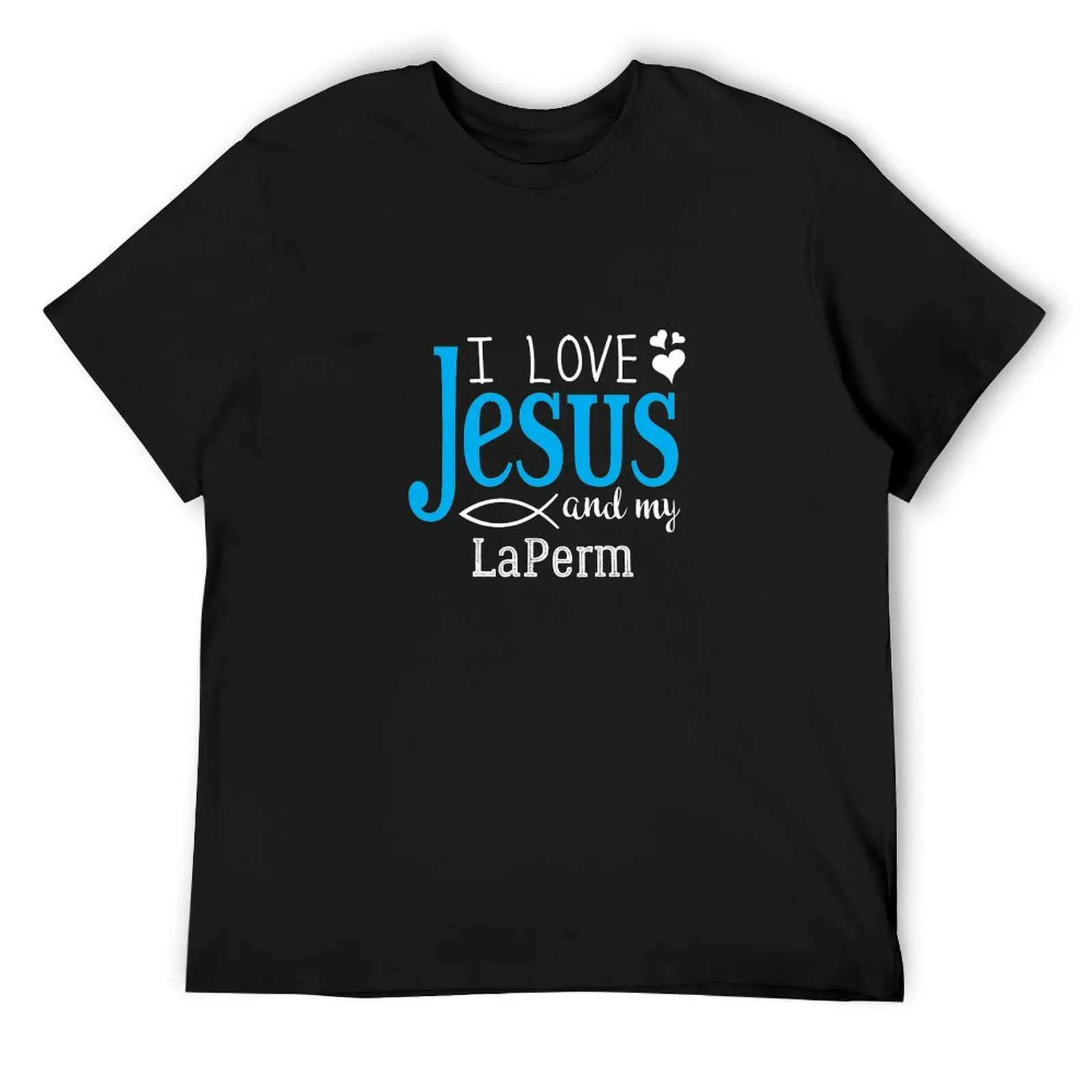 

I Love Jesus, And My Laperm T-Shirt Man t-shirt boys animal print summer top clothes for men