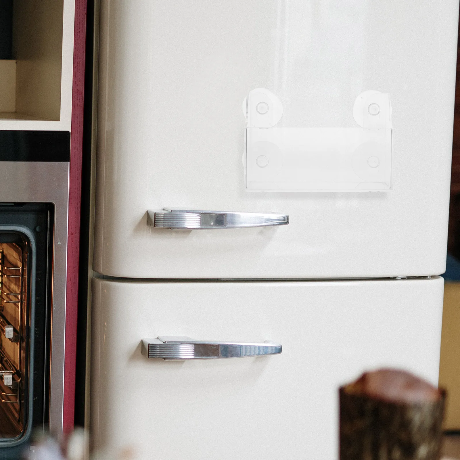 

Suction Cup Refrigerator Rack Organizer Clear Acrylic Storage Shelf for Chocolate Snack Beverage Bottle Fridge Door Hanging Rack