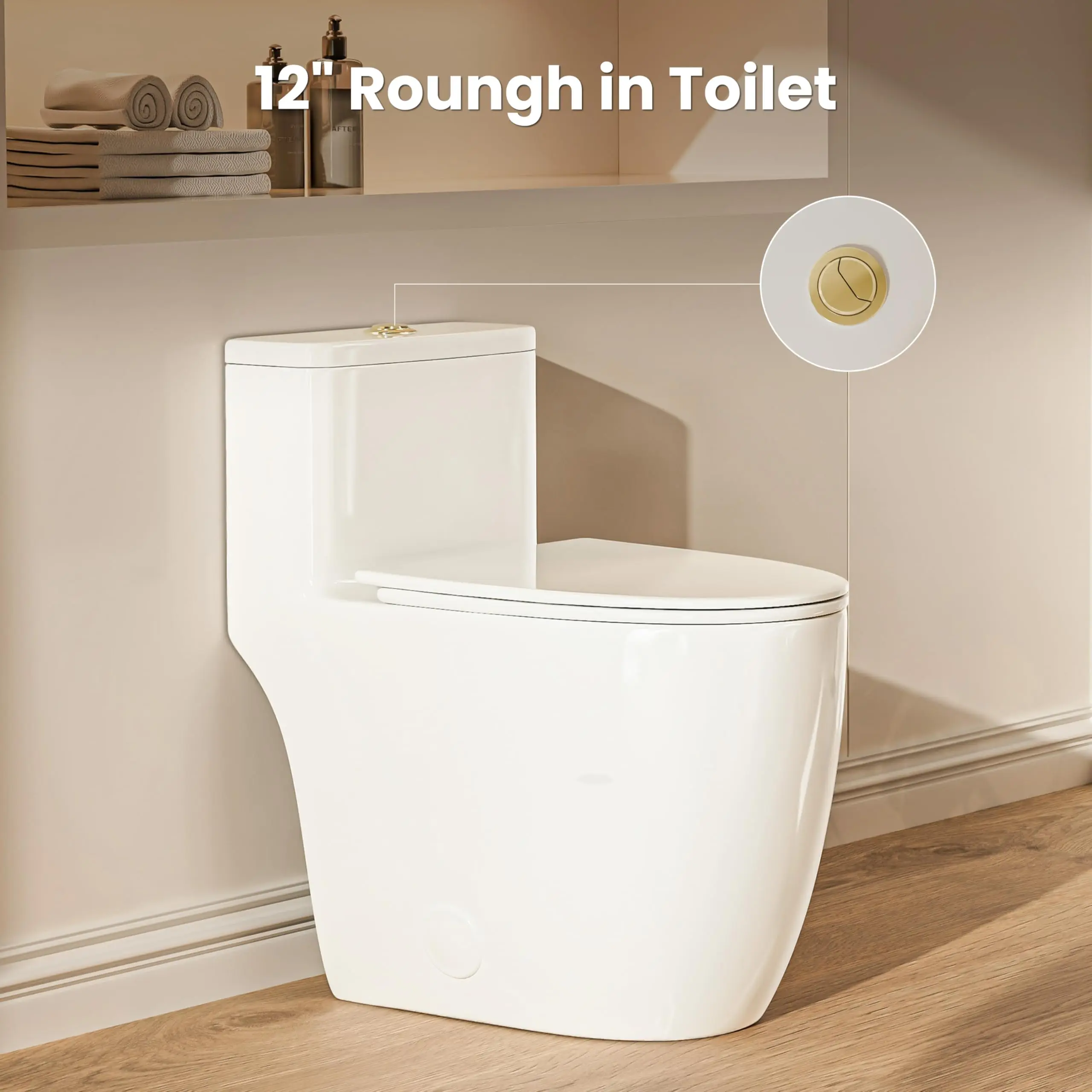 One Piece Toilet Elongated with 17.5