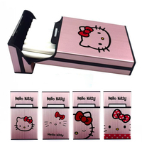 Metal Hello Kitty Cigarette Case Automatic Flip Cartoon Anime Aluminum Alloy Portable Collection Cute Thin Smoke Box Gifts