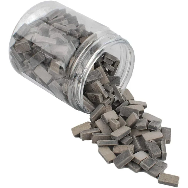 200pcs Miniature Bricks for Model Building, 1:35 Scale Grey Mini Bricks for Minihouse DIY, Realistic Construction Kits for Hobby