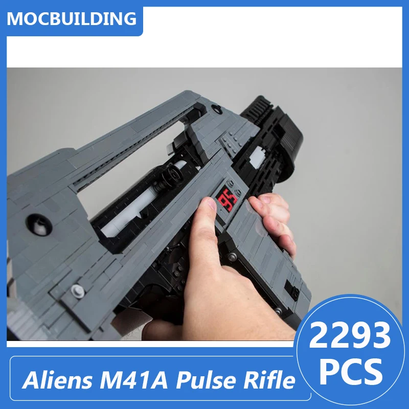 Aliens M41A Pulse 1:1 Scale Moc Building Blocks Space Diy Assemble Bricks Educational Military Display Xmas Toys Gifts 2293PCS