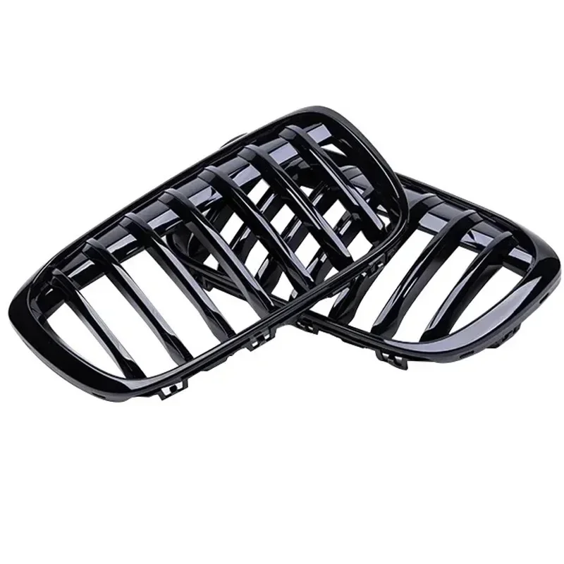 For BMW X1 F48 F49 Glossy Black Grille Car Front Kidney Grill Grilles Racing Grills Single Line Grille 2016-2019 Accessories