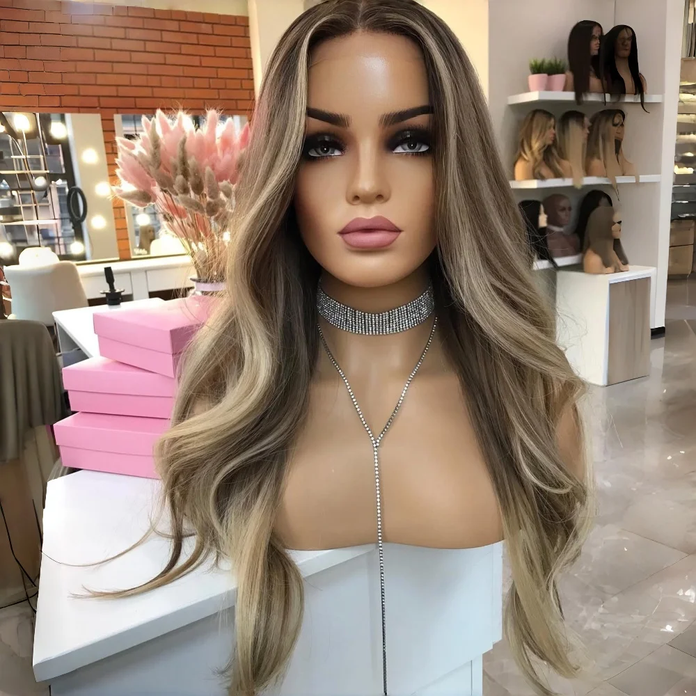 

Готовый к носке парик омбре-балаяж блонд, синтетический, 13x4 HD, с кружевной передней частью, для чернокожих и белых женщин, волнистый, термостойкий