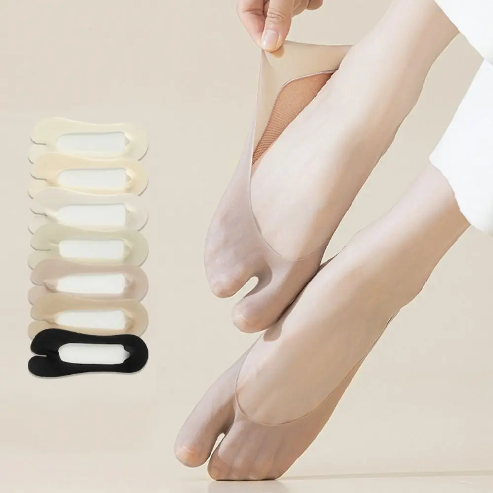 Ultra Thin Invisible Boat Socks Breathable Silicone Anti-slip Split Toe Socks No Show Invisible Liner