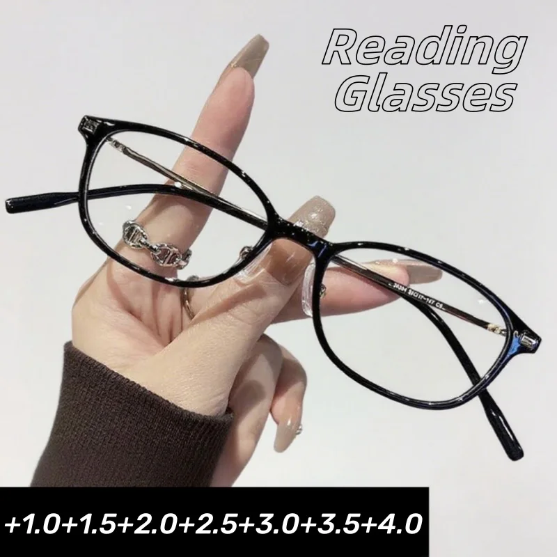 

Light Luxury Leisure Presbyopia Glasses Ultra Light HD Clear Lens Literature Art Elegant Anti-Blue Light Eyeglasses +1.0 To +4.0