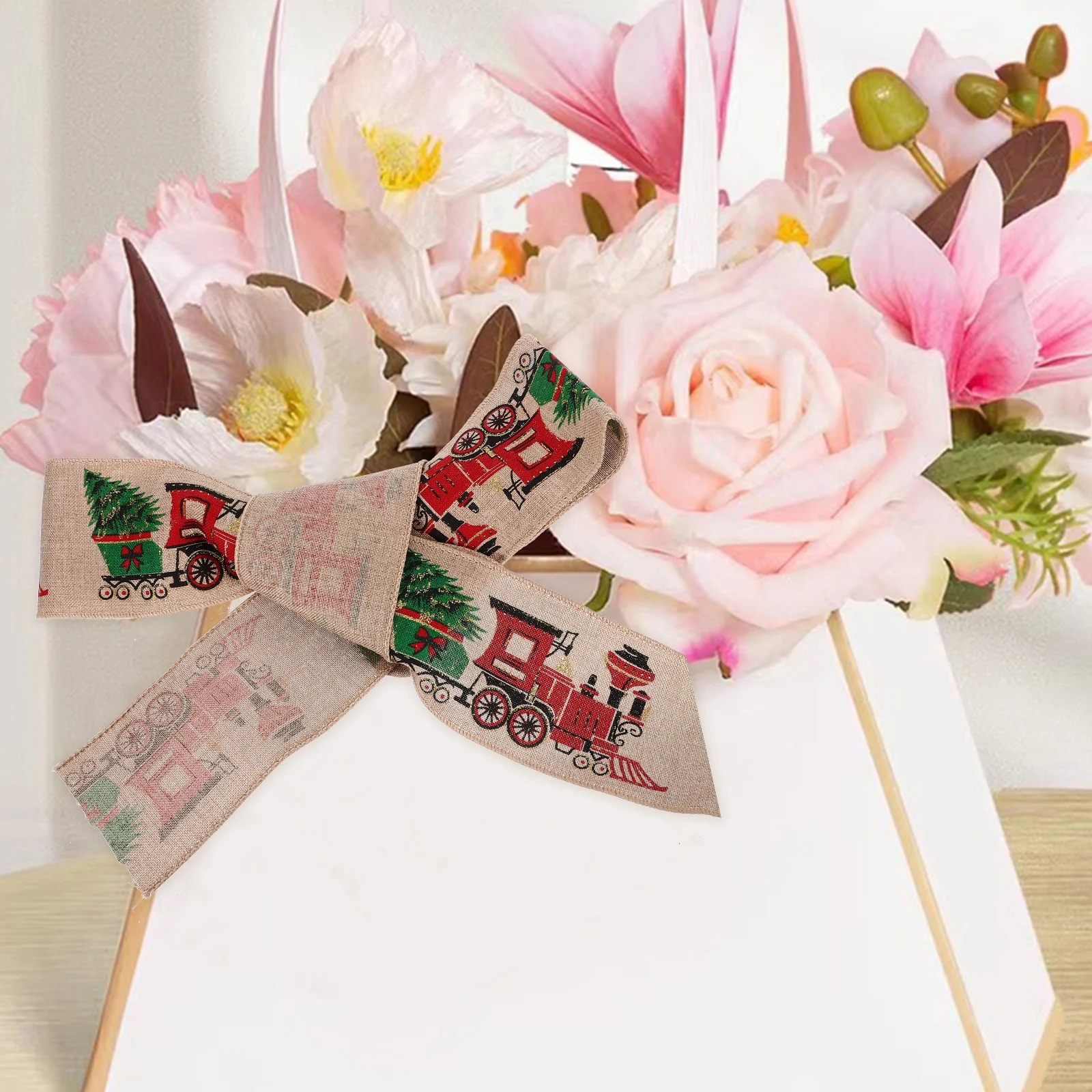 Gift Ribbon Handmade Wire Edge Bow Christmas Sto Tree Decorative Decorate Cloth