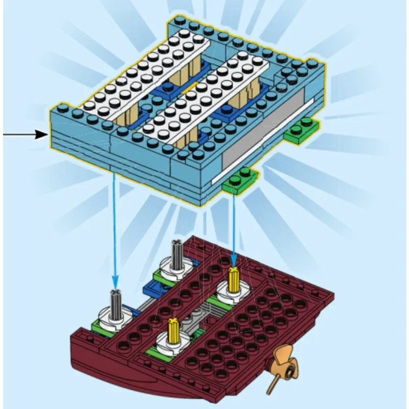 2026 New Boat Model Building Block Set Compatible With Legoed Particles Suitable For Christmas Gifts