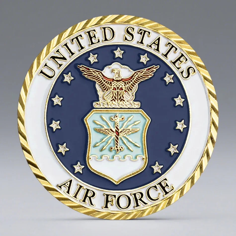 United States Air Force Fighter Gold-Plated Collectible Coins Helicopter Souvenir Coin